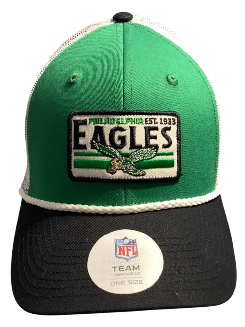 Philadelphia Eagles Trucker Hat Green Black NFL Adjustable Mesh Back Embroidered